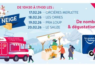 Tournée Neige : découvrir les filières laitières, viandes, fruits & légumes frais_Les Orres - Tournée Neige : découvrir les filières laitières, viandes, fruits & légumes frais_Les Orres