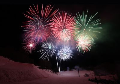 Feu d'artifice aux Orres, Hautes-Alpes