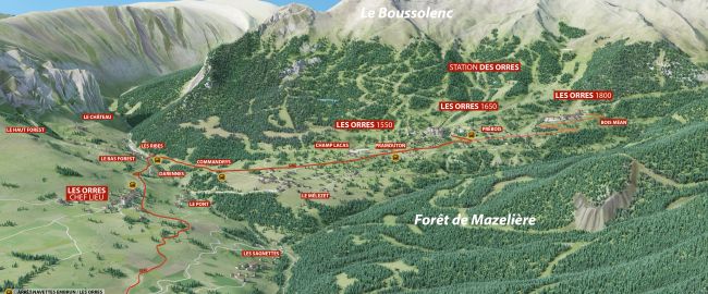 Plan chef lieu Les Orres été 2023