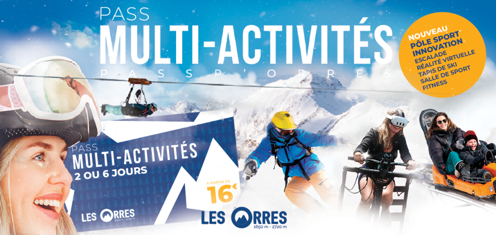 Pass multi activités Passp'Orres, activités à volonté aux Orres, Hautes-Alpes