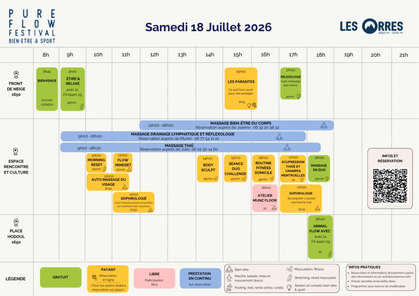 Pure Flow ateliers 18 juillet 2026