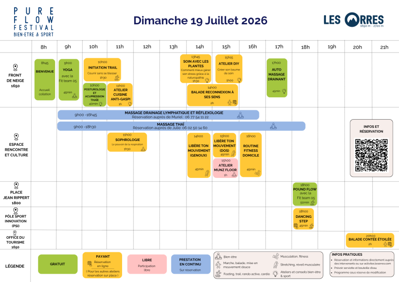 Programme festival bien-être 19 JUILLET