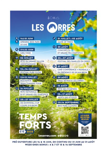 Les temps forts de l'été aux Orres, animations, concert, festivals et activités, Alpes du sud