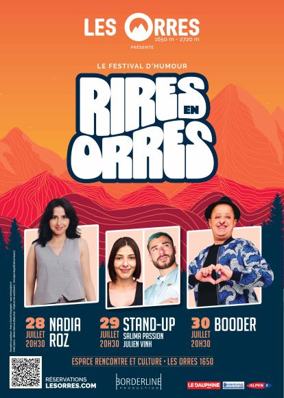 Festival humour Rires en Orres 2026, spectacle famille dans les Alpes du sud