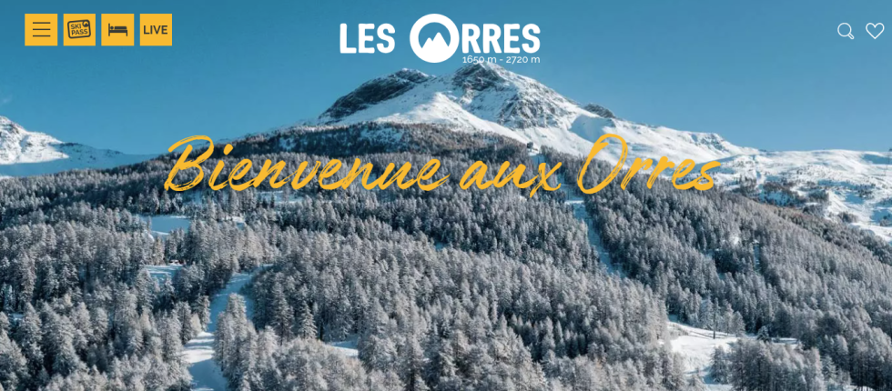 Site internet Les Orres
