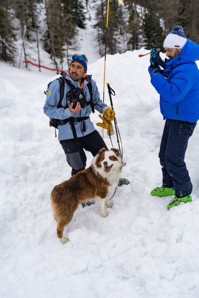 Entrainement chiens avalanche Les Orres