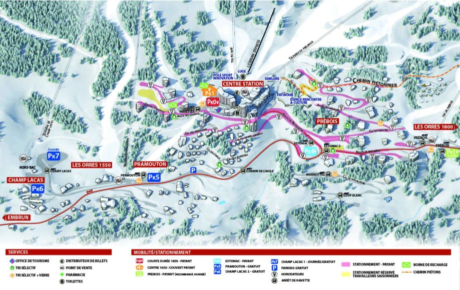 Les Orres 1650 Station 2026-2027 sans hébergements H26-27