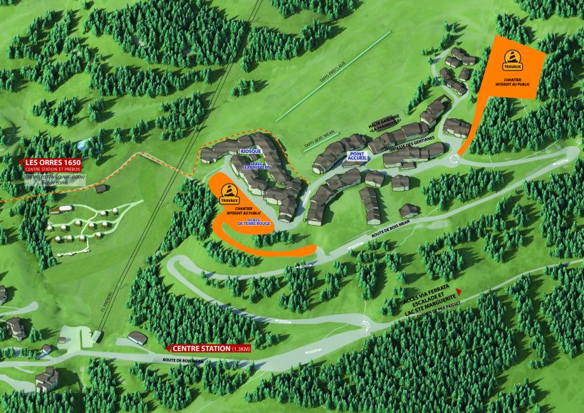 Plan Les Orres 1800 Station 2026