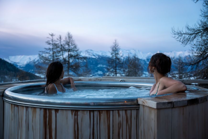 Alpin spa, bien-être et détente aux Orres en hiver