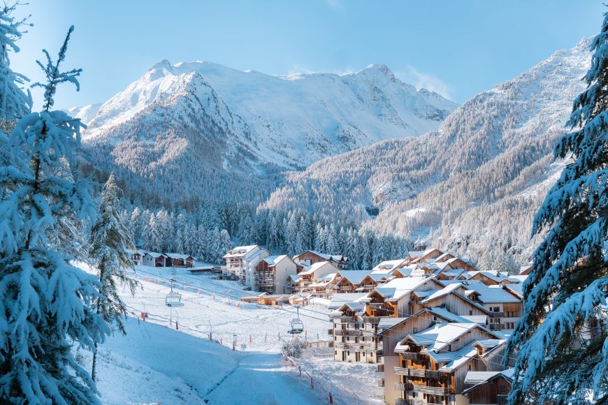 Chutes de neige automne paysage Les Orres