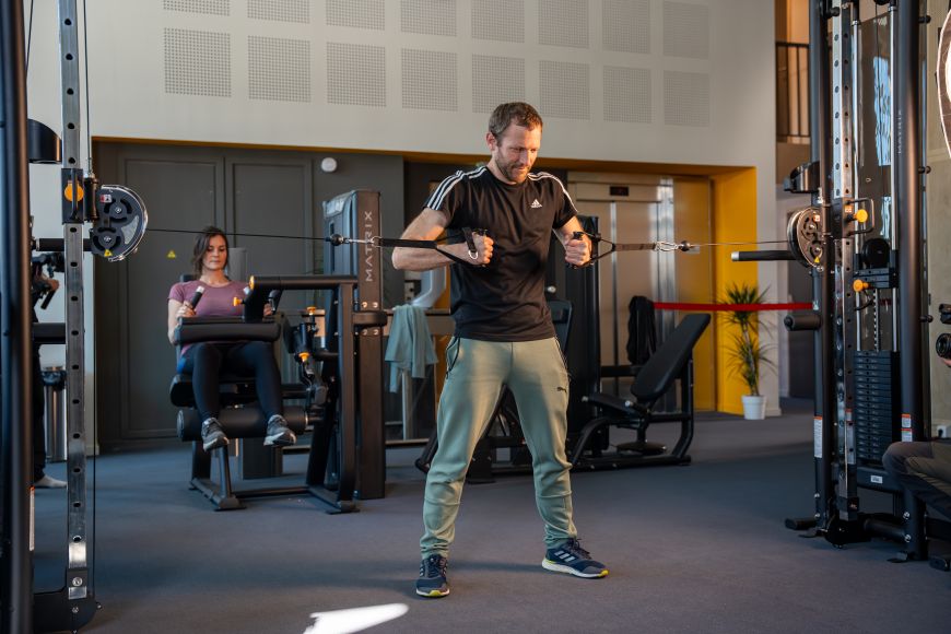 Musculation et cardio au Pole Sport Innovation, Les Orres, Alpes du sud