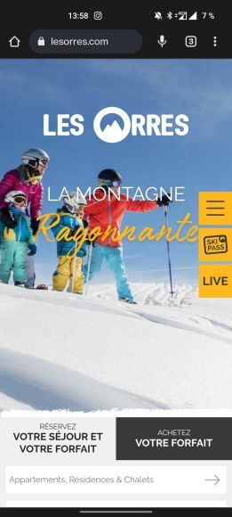 site les orres mobile