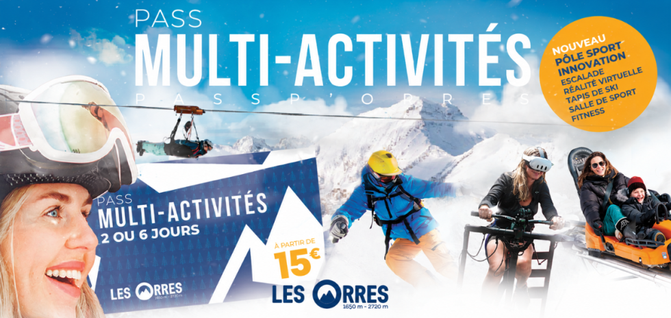 PASS MULTI ACTIVITES Hiver 26-27, Les Orres, Alpes du sud