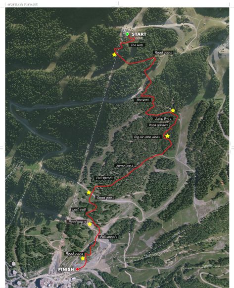 Piste Black Patrol, compétition Les Orres Bike Park, Alpes du sud