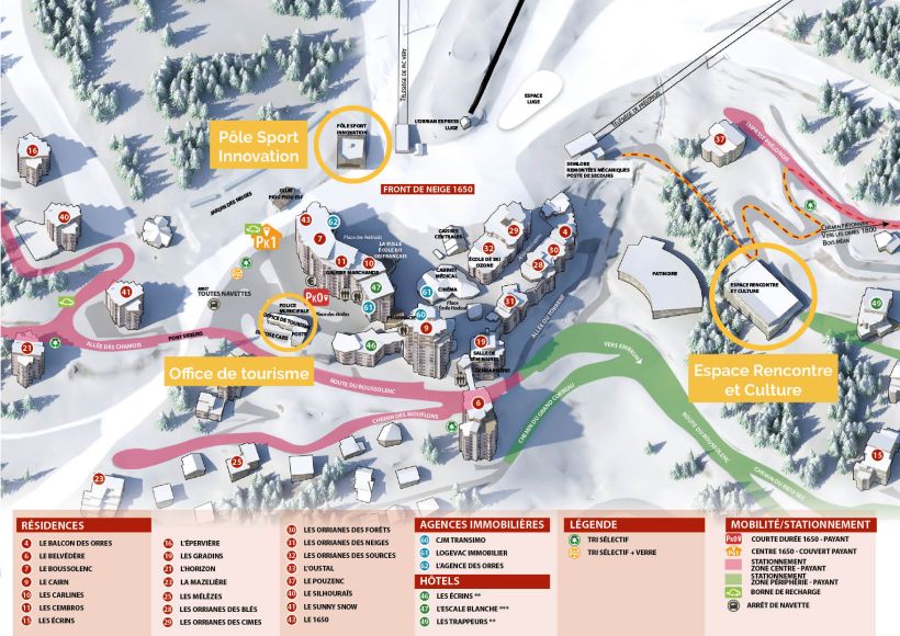 Festival Pure Flow 2025 Les Orres, repérer les lieux des ateliers. Hautes-Alpes