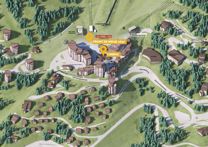 Les nuits des etoiles aux Orres, plan & localisation, Alpes du sud