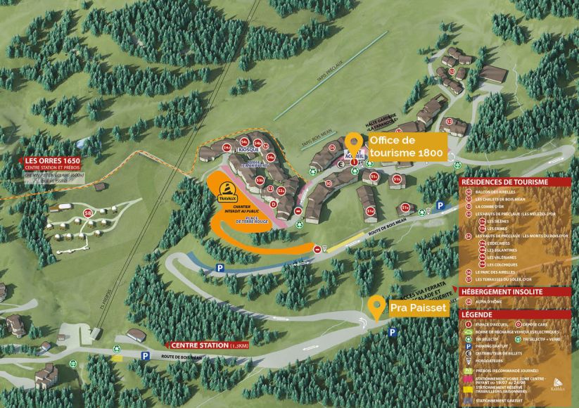 Pure Flow, plan départ des activités été 2025, Les Orres, Alpes du sud