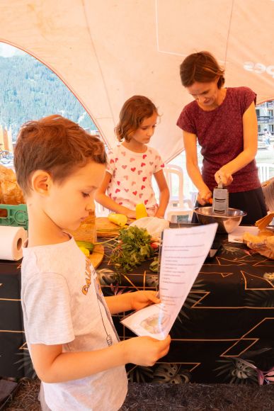 Cuisine anti-gaspillage, Festival Pure Flow aux Orres, Hautes-Alpes