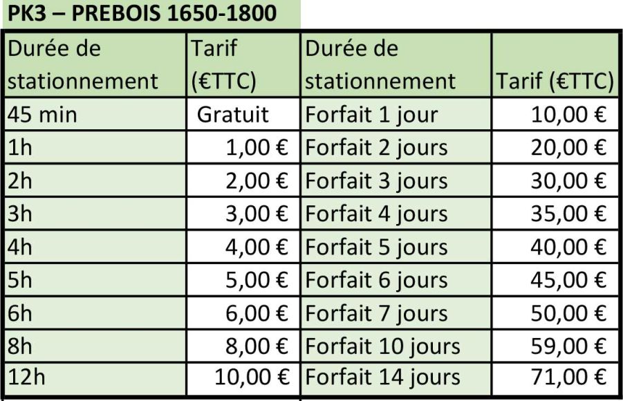Parking Pk3 Prébois Les Orres