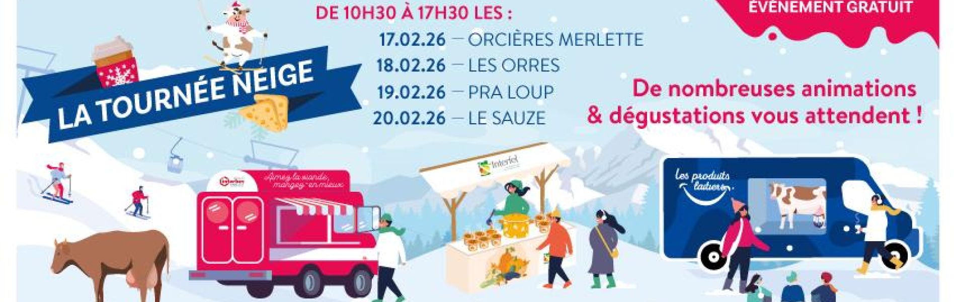 Tournée Neige : découvrir les filières laitières, viandes, fruits & légumes frais_Les Orres - Tournée Neige : découvrir les filières laitières, viandes, fruits & légumes frais_Les Orres