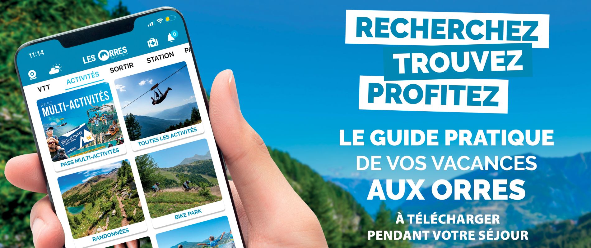 appli mobile été aux Orres, activités dans les Alpes du sud