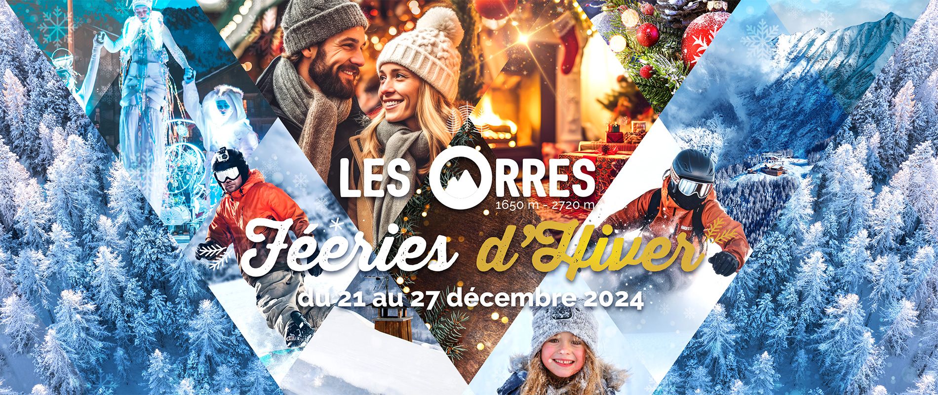 FEERIES-D'HIVER-2024 Station de ski à Noël Les Orres, Alpes du sud
