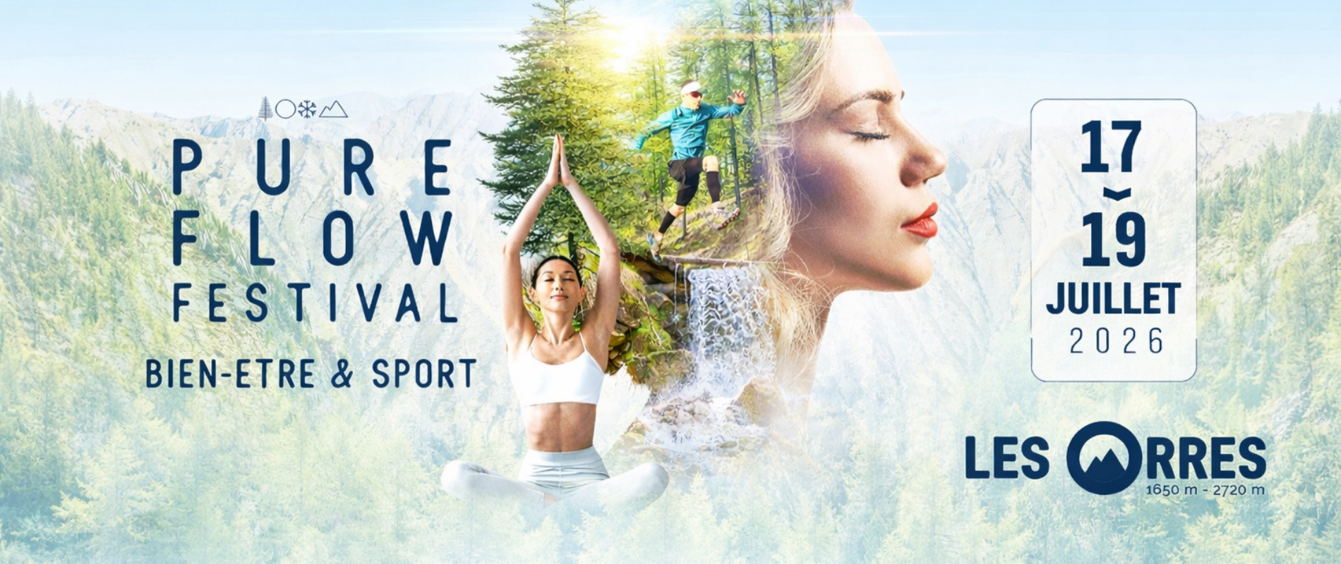 Pure flow festival bien-etre sport en montagne, Les Orres, Alpes du sud