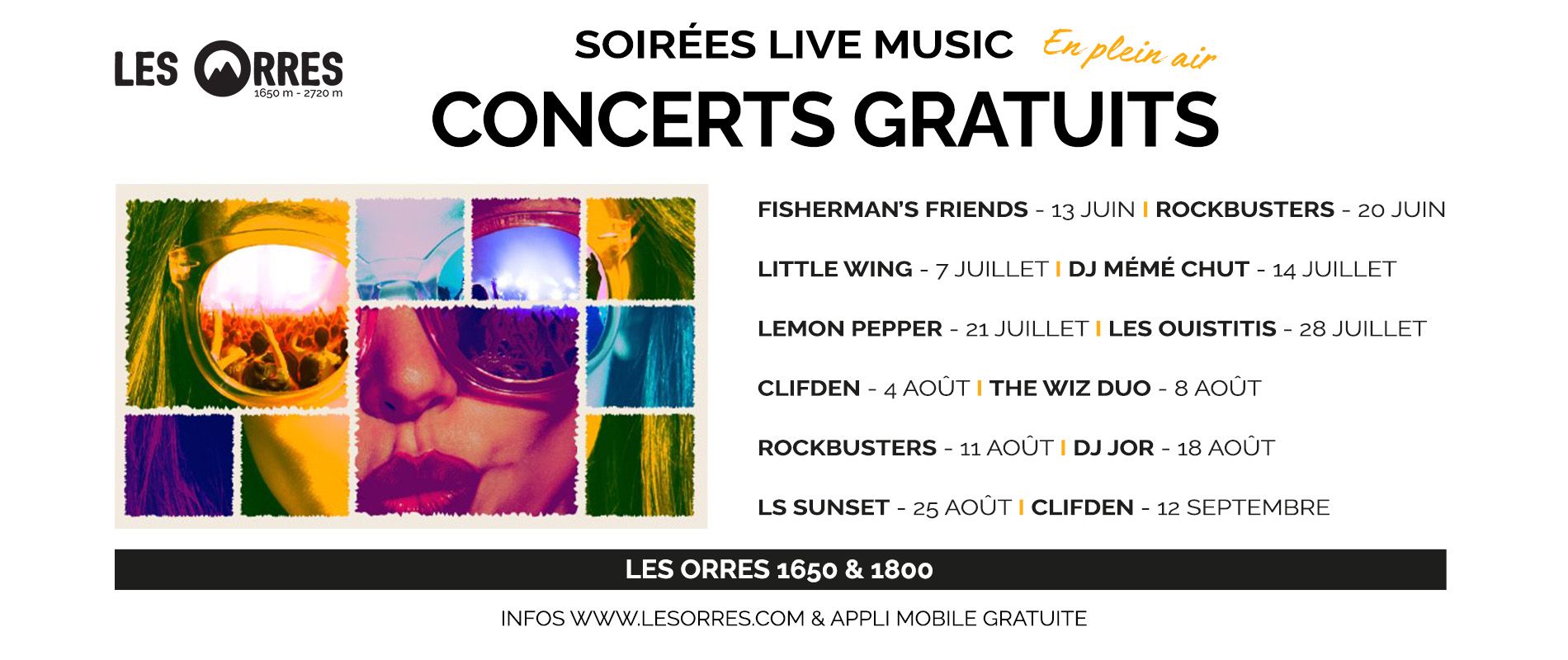 Concerts gratuits aux Orres, Alpes du sud