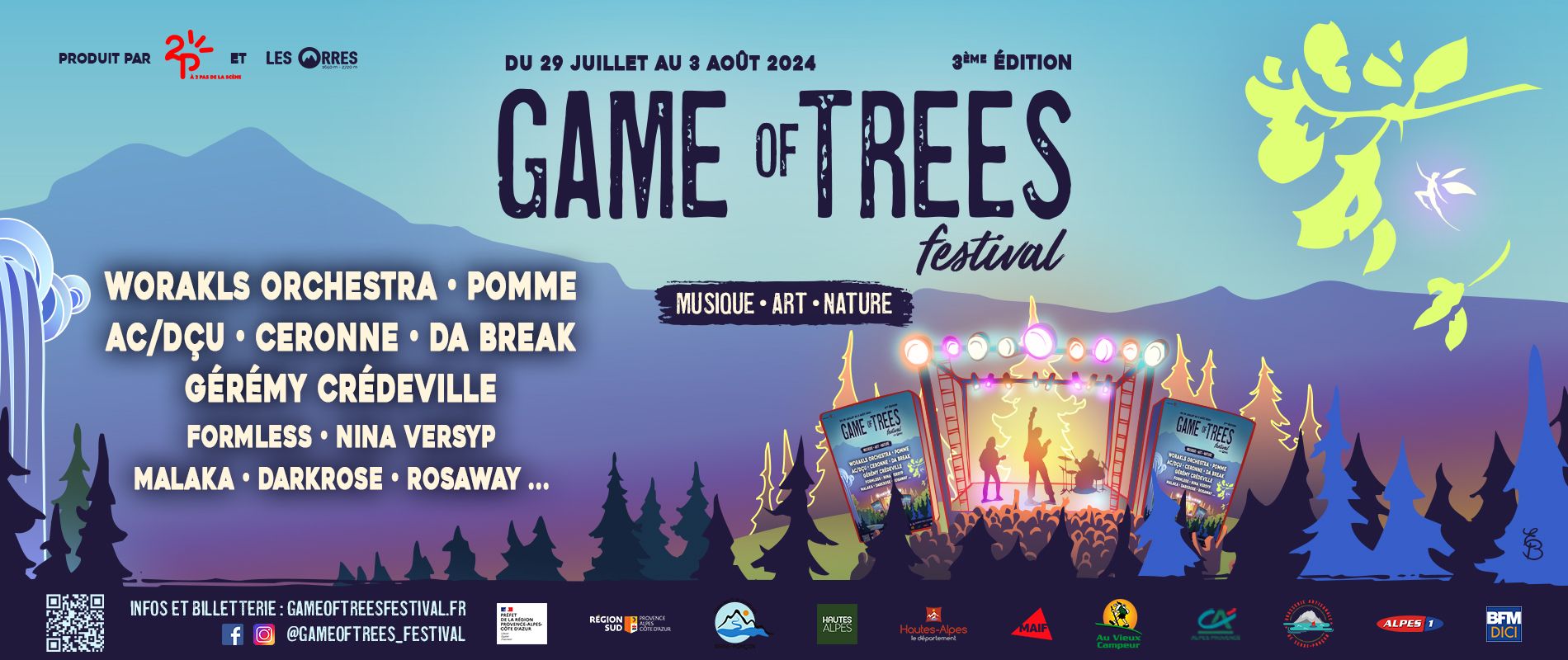 Festival Game of Trees été 2024, Les Orres, Hautes-Alpes