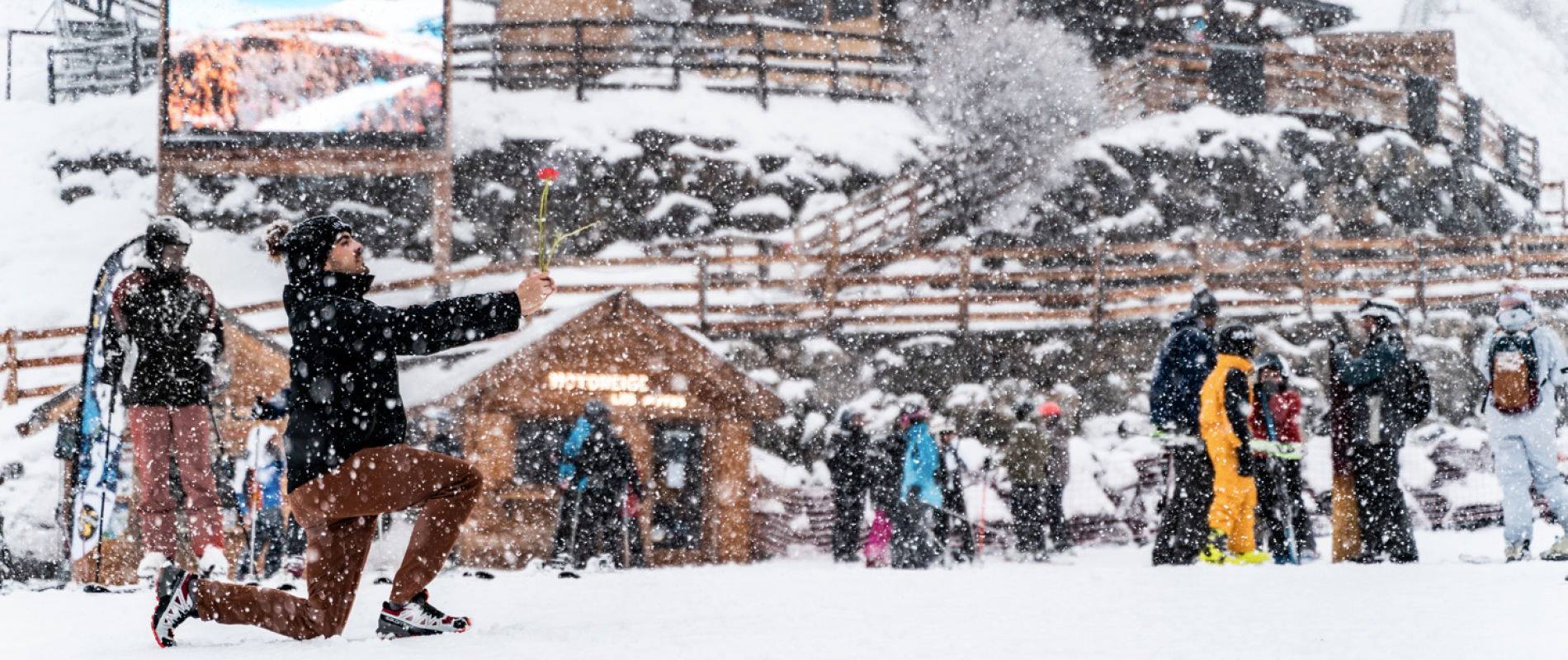 Chute de neige Les Orres amour