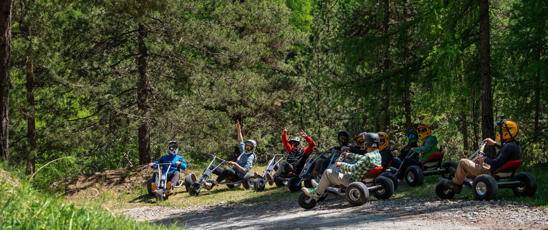 Mountain Kart activité entre amis aux Orres, station des Hautes-Alpes