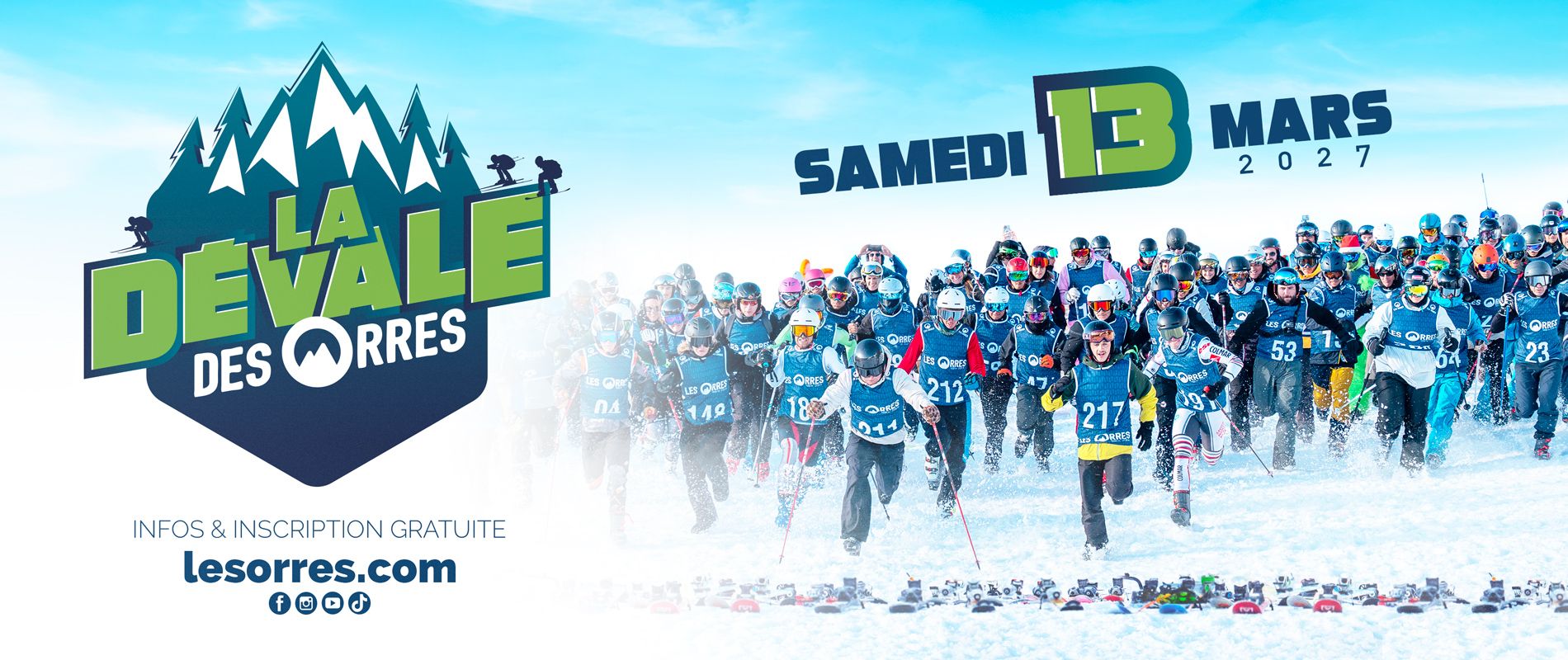 Devale des Orres, course de ski déguisée pour tous, Hautes-Alpes
