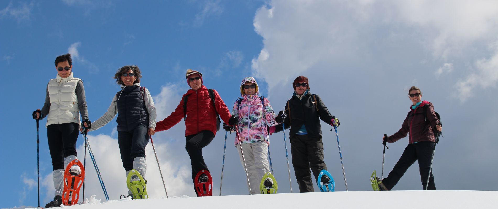 Sortie raquette, la montagne en hiver aux Orres, Hautes-Alpes