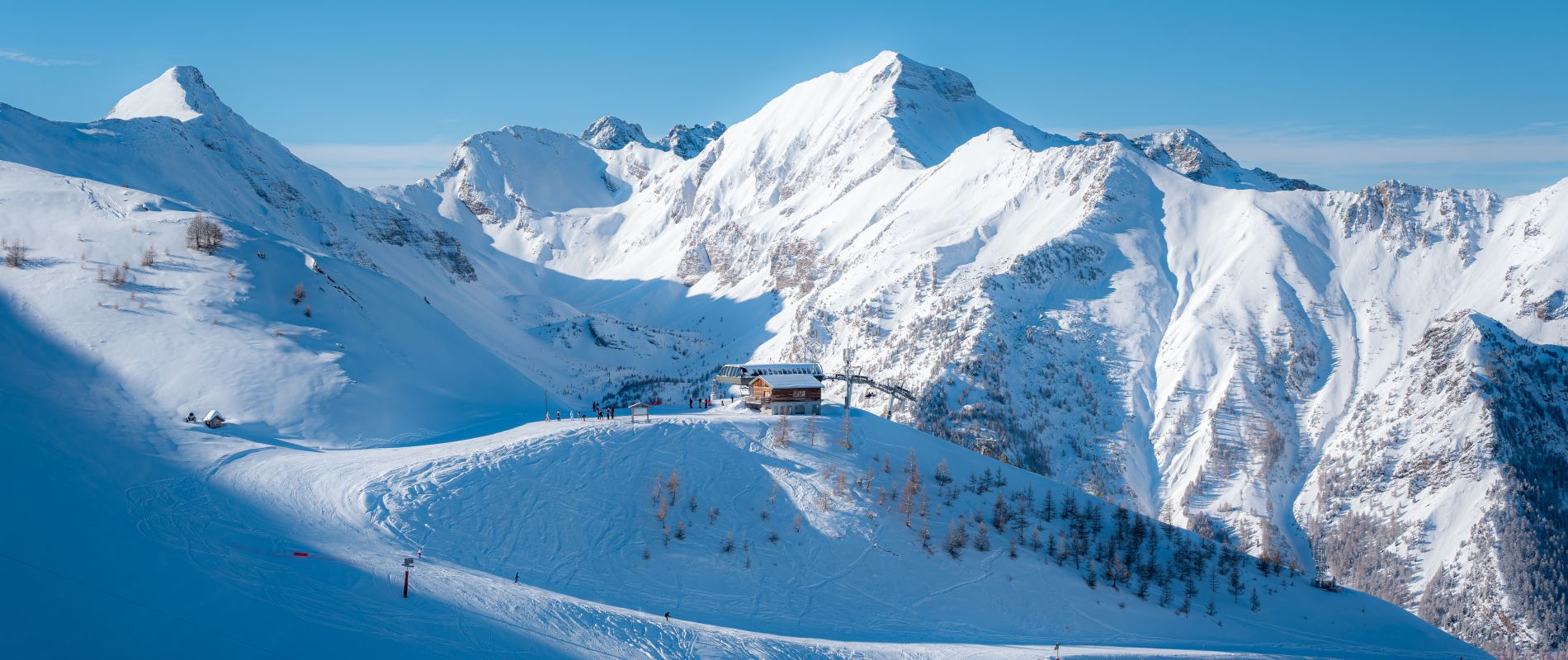 Les Orres, paysage montagne en hiver, Hautes-Alpes
