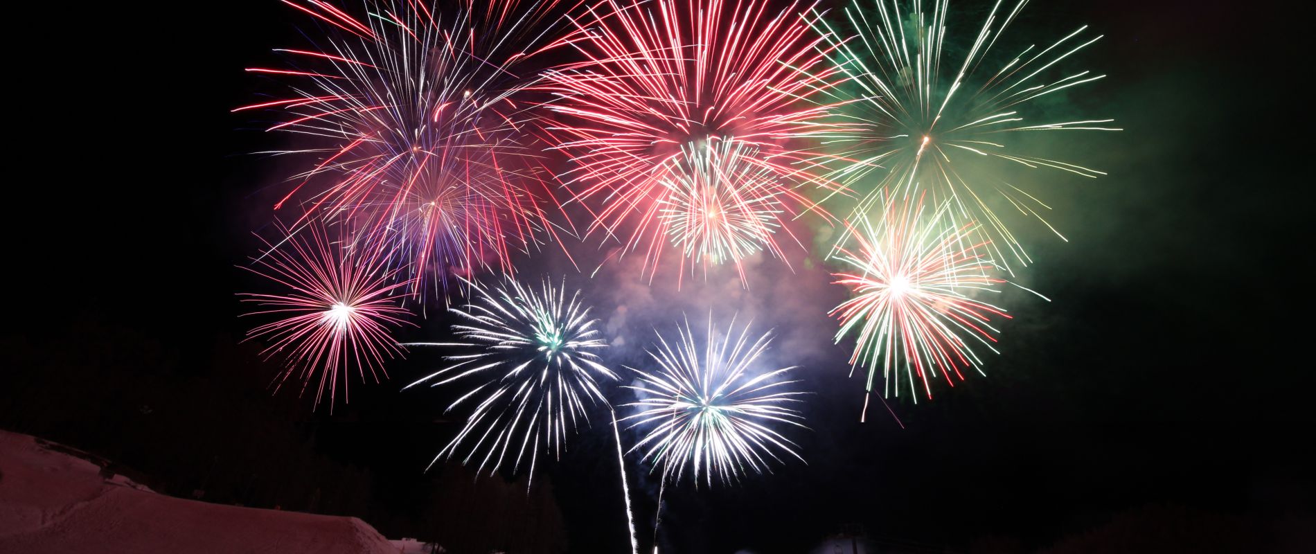 Feu d'artifice aux Orres, Hautes-Alpes