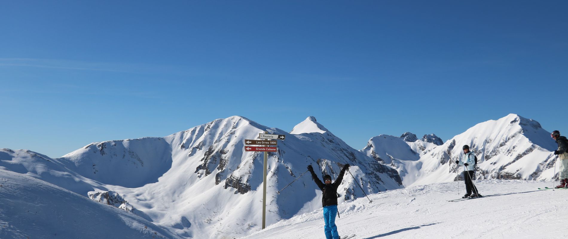 Piste les Orres ski neige hiver