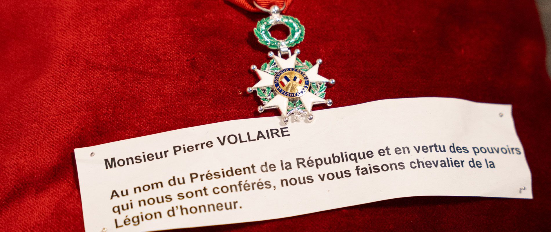 Les Orres - Remise Légion Honneur Pierre Vollaire