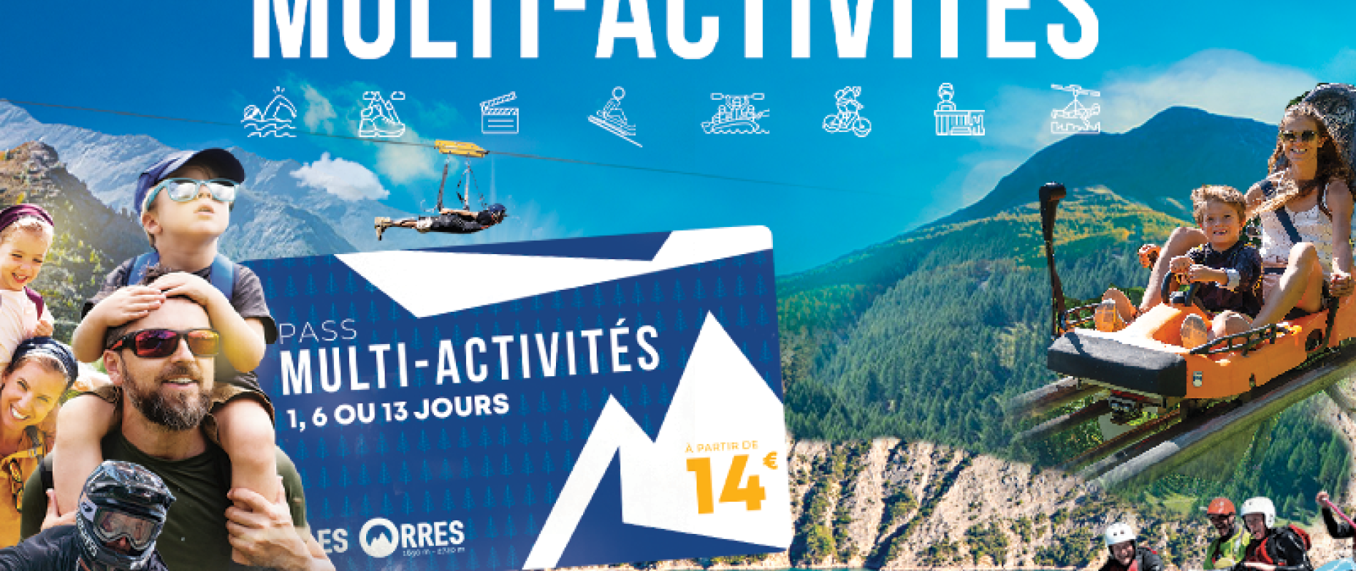 Pass multi-activités passp'Orres, activités gratuites ou à prix réduits, en famille ou entre amis, Les Orres, Alpes du sud