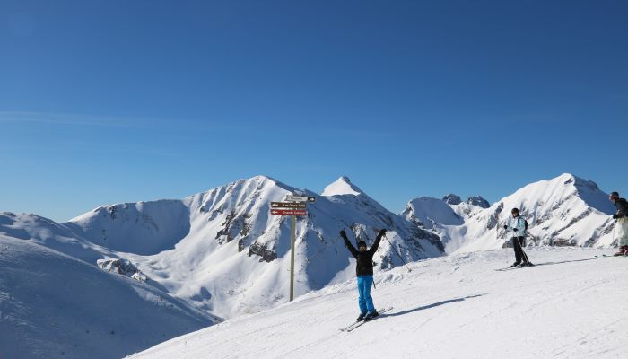 Piste les Orres ski neige hiver