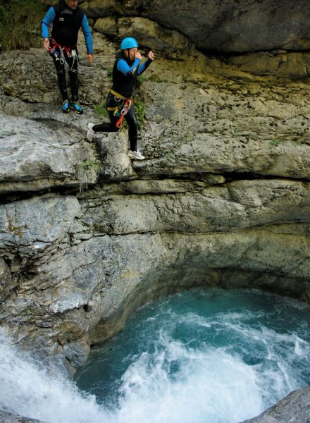 canyoning près des Orres, Hautes-Alpes
