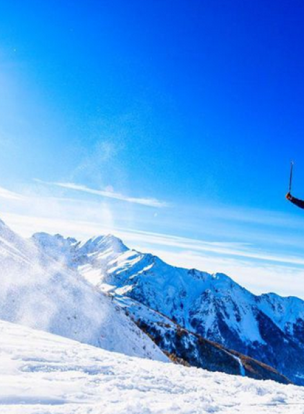 Espaces ludiques et snowparks en hiver dans la station des Hautes-Alpes