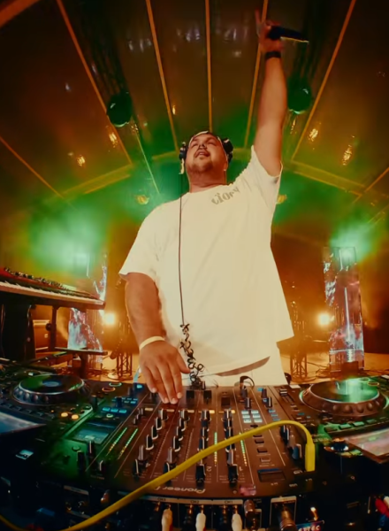 DJ Gael Music aux Orres pour lancer le ski, Alpes du sud
