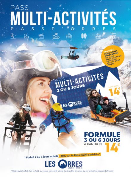 Pass multi-activités hiver 2025-2026, station de ski les Orres