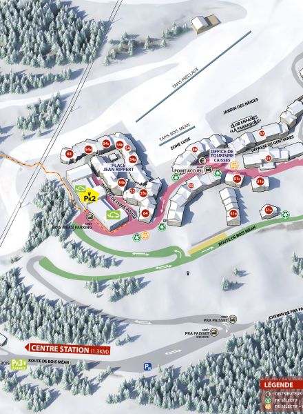 Les Orres 1800 Station Parking+Hébergements hiver 2025-2026