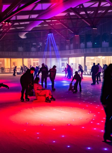 Patinoire Les Orres nocturne, Hautes-Alpes