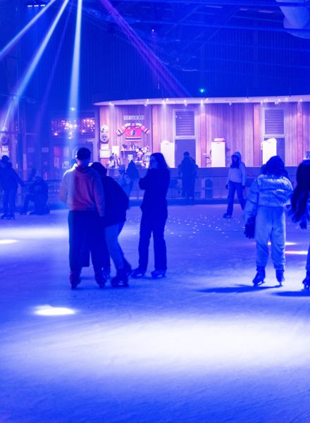 Patinoire Les Orres nocturne, Hautes-Alpes