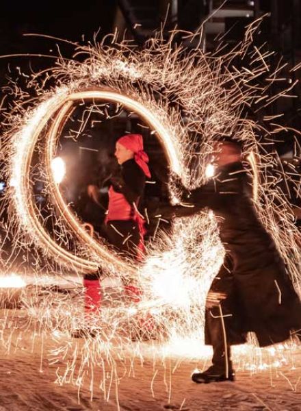 Nouvel an spectacle de feu