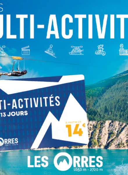 Pass multi-activités passp'Orres, activités gratuites ou à prix réduits, en famille ou entre amis, Les Orres, Alpes du sud