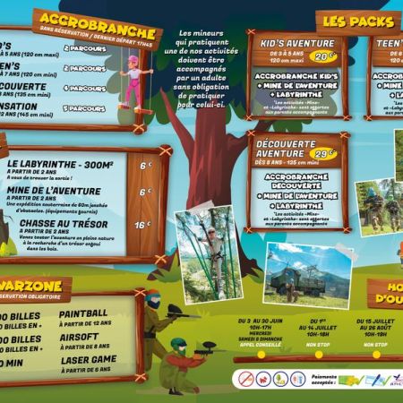 Flyer Labyrinthe - Jungle Aventure LES ORRES - Flyer Labyrinthe - Jungle Aventure LES ORRES
