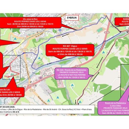 Triathlon M Embrun_Embrun - Restrictions de circulation - Triathlon M Embrun